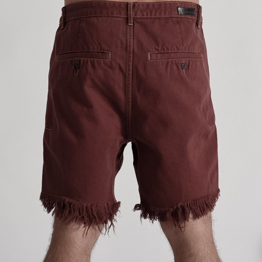 One Teaspoon BORDEAUX MR PINKS RELAXED STRAIGHT LEG SHORT Size 28 - Picture 3 of 15